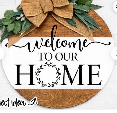 Welcome Wreath  with bow & greens | Design #559