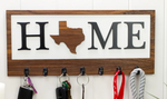 Home State Key Sign with hooks | Design #599