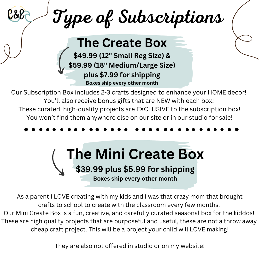Mini Create Box (Kids) - Subscribe & Save! – Create & Escape Creative ...