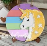 Unicorn 3D - Kids Project or DIY-at-Home Kit | Design #753