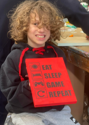 Gamer Eat Sleep - Kids Project or DIY-at-Home Kit | Design #754