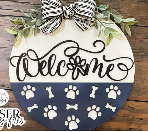 Welcome with bones and paws | Design #765