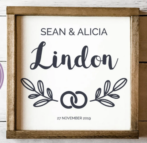 Wedding ring names, personalized | Design #846
