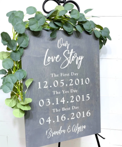 Our Love Story, 11"x20" | Design #856