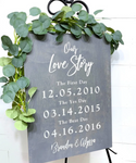 Our Love Story, 11"x20" | Design #856