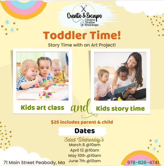 Toddler Time@ Create & Escape 10am | Open Workshop
