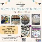 04.24.23 Sip & Paint - DIY Wood Signs @ At the Sky Box Tewksbury | Open Workshop