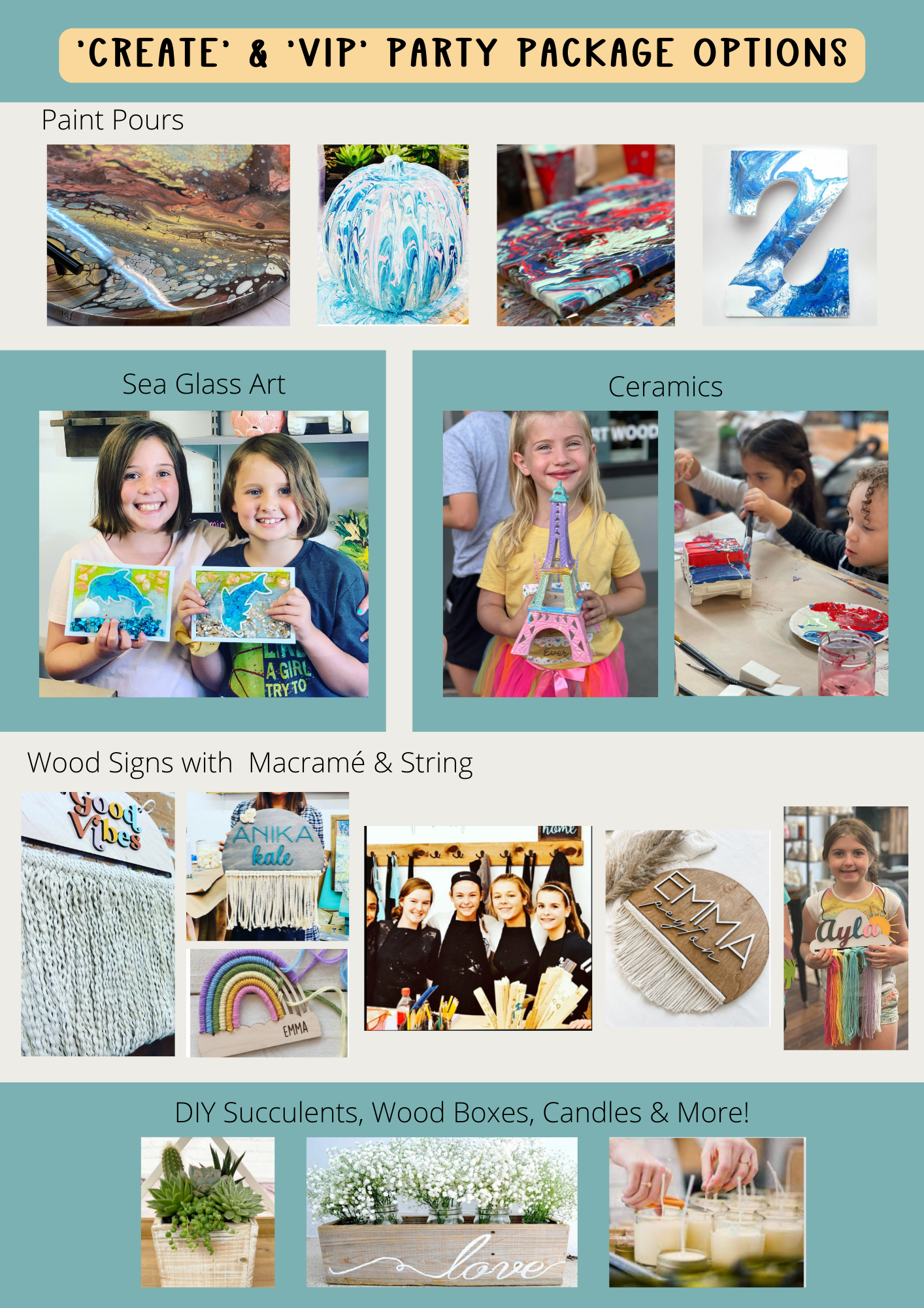 "Create" Party Package | Kids Parties