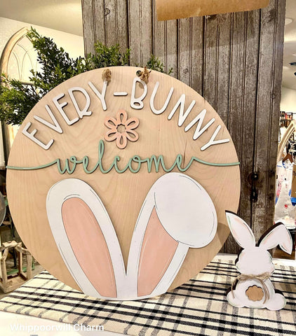 Welcome Bunny Round & Small Bunny | Design #A